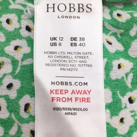 Hobbs London Lillie Green Floral Blouse NEW - Picture 8 of 9